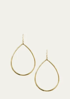 IppolitaSculpted Open Teardrop Earrings in 18K Gold