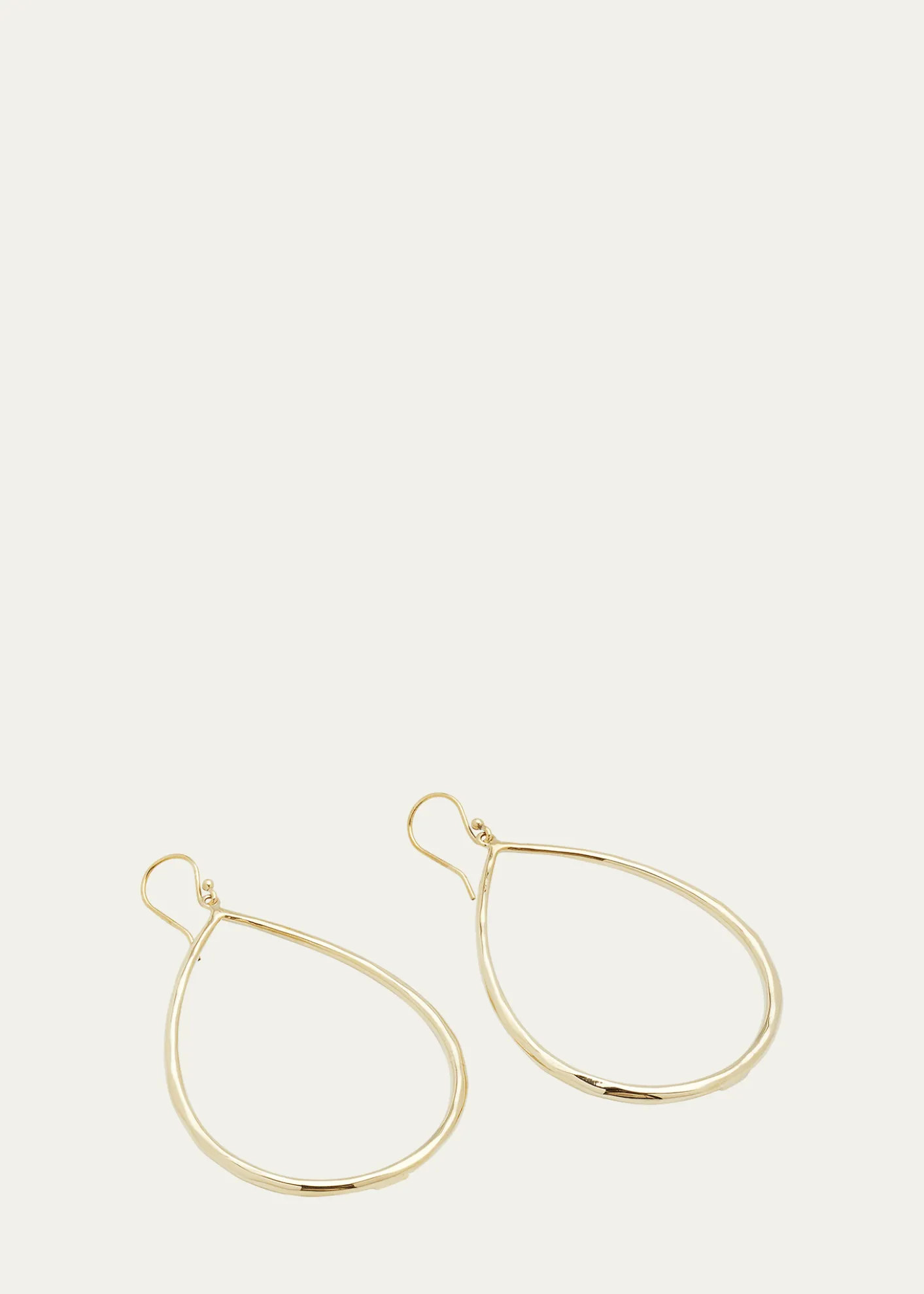 IppolitaSculpted Open Teardrop Earrings in 18K Gold