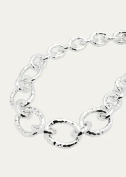 IppolitaShort Hammered Bastille Necklace in Sterling Silver