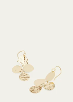IppolitaSmall Crinkle Cascade Earrings in 18K Gold