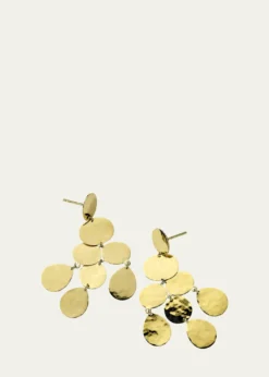 IppolitaSmall Crinkle Chandelier Earrings in 18K Gold