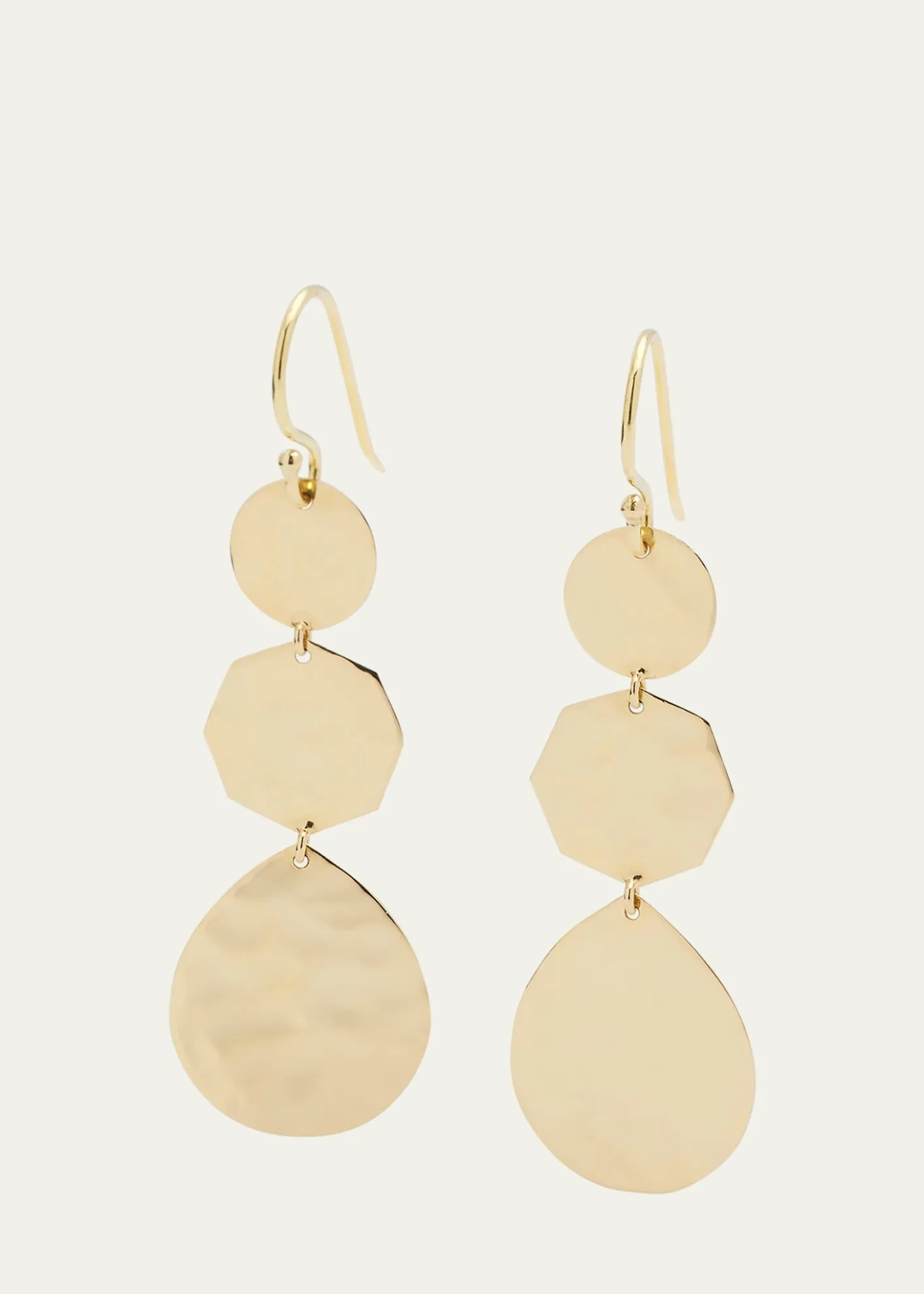 IppolitaSmall Crinkle Crazy 8's Earrings in 18K Gold