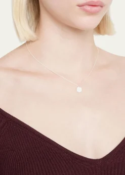 IppolitaSmall Flower Pendant Necklace in Sterling Silver with Diamonds