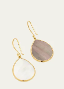 IppolitaSmall Stone Teardrop Earrings in 18K Gold