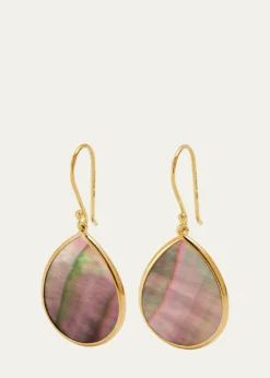 IppolitaSmall Stone Teardrop Earrings in 18K Gold