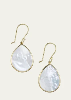 IppolitaSmall Stone Teardrop Earrings in 18K Gold
