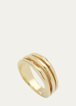IppolitaSmooth Squiggle Triple Band Ring in 18K Gold