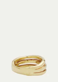 IppolitaSmooth Squiggle Triple Band Ring in 18K Gold