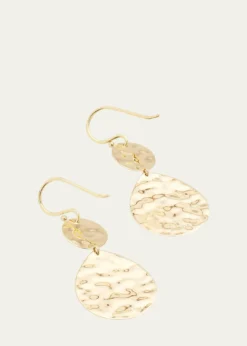 IppolitaSnowman Crinkle Earrings in 18K Gold