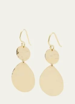 IppolitaSnowman Crinkle Earrings in 18K Gold