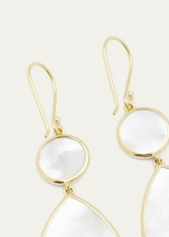 IppolitaSnowman 2-Stone Drop Earrings in 18K Gold
