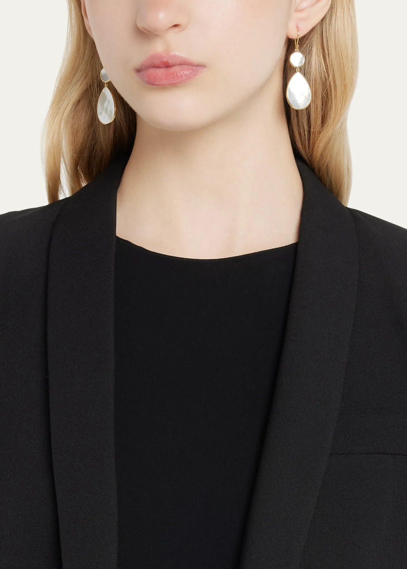 IppolitaSnowman 2-Stone Drop Earrings in 18K Gold