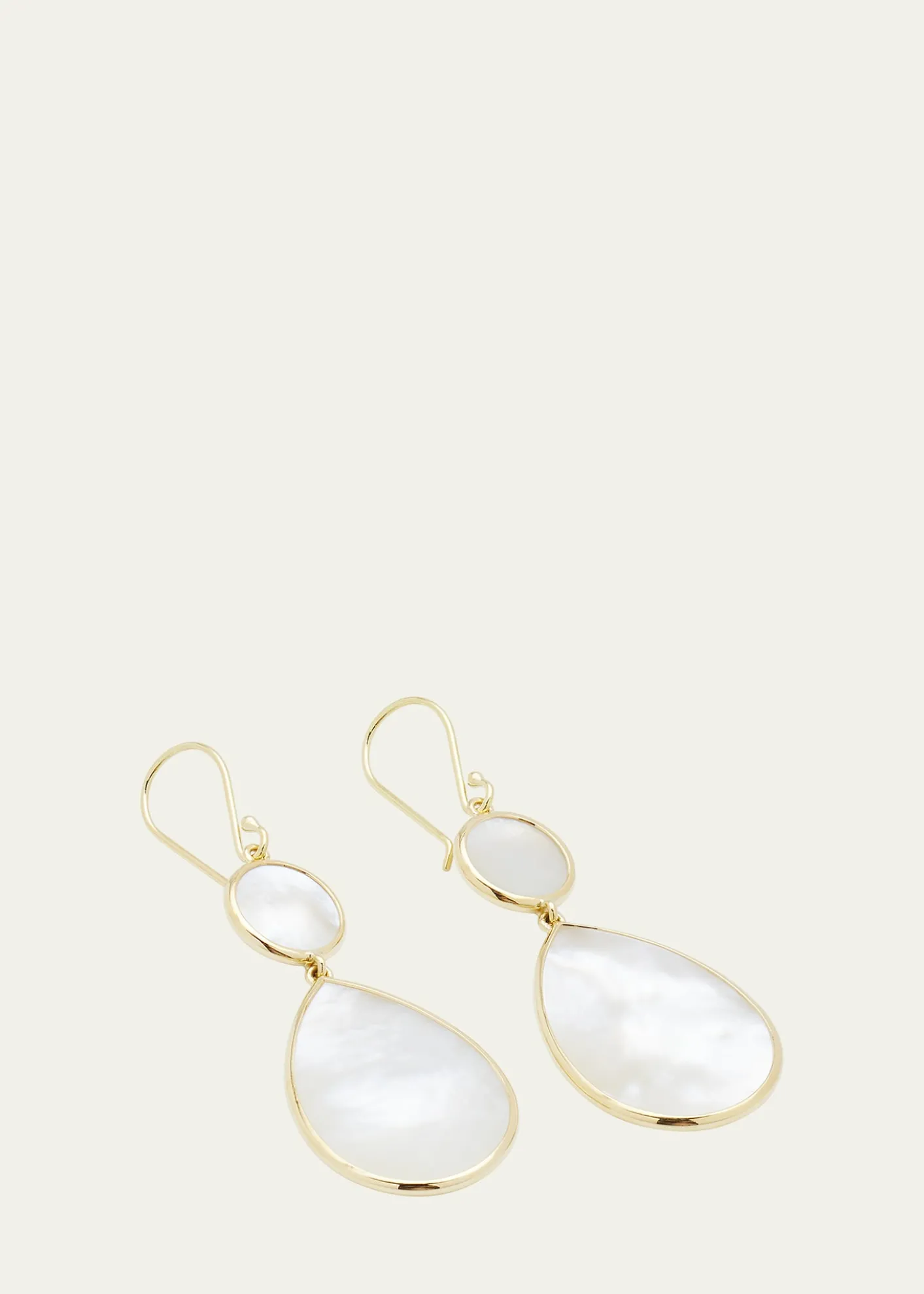 IppolitaSnowman 2-Stone Drop Earrings in 18K Gold