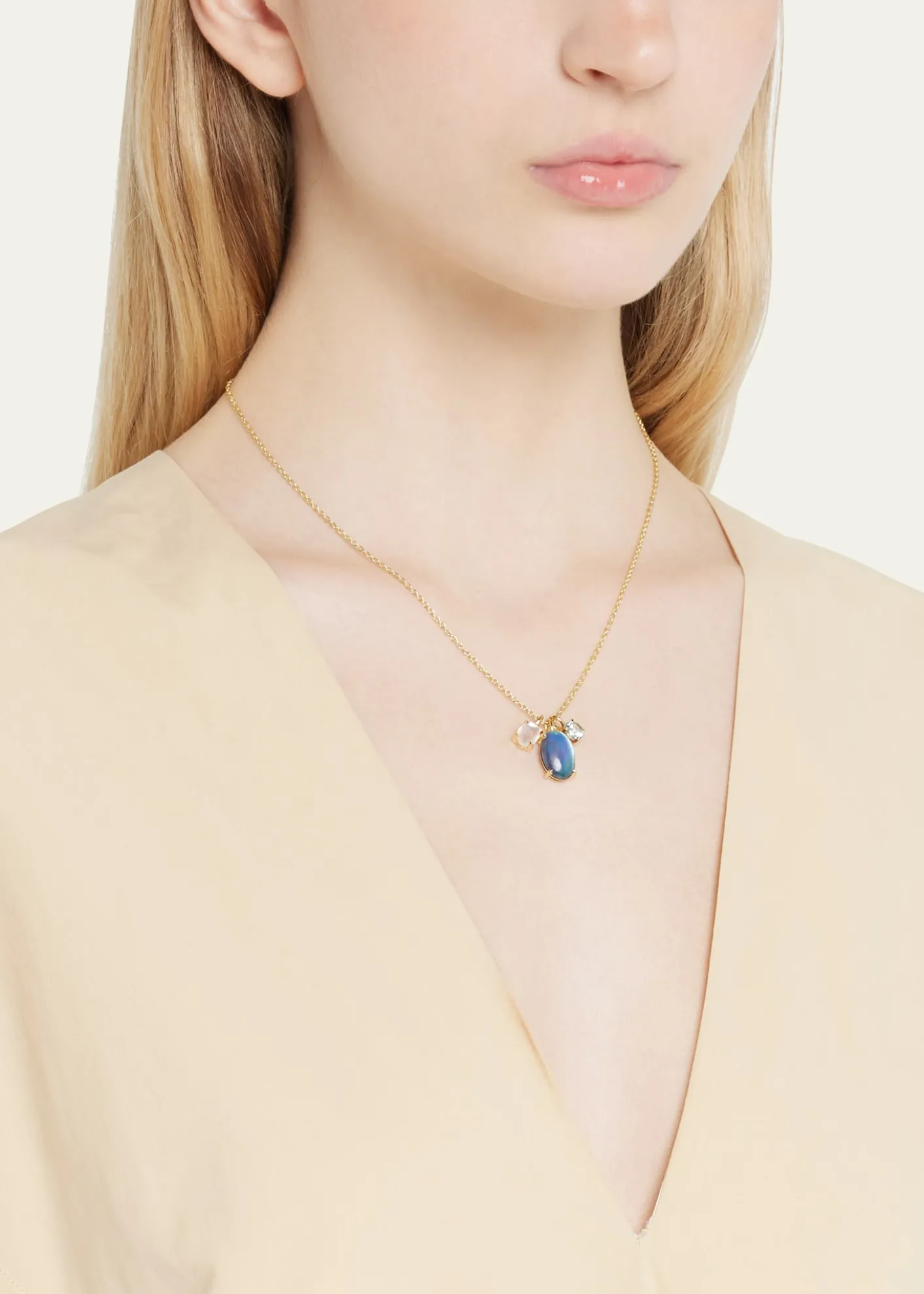 Ippolita3 Stone Pendant Necklace in 18K Gold