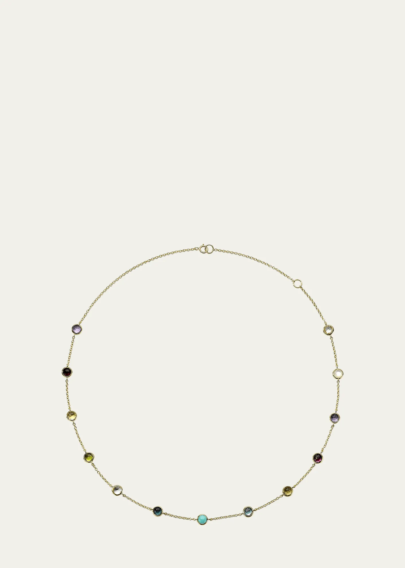 Ippolita13-Stone Station Necklace in 18K Gold