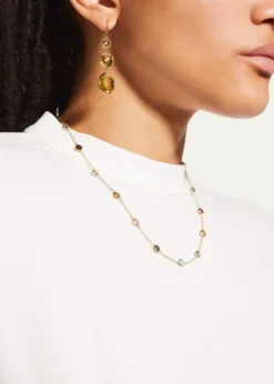 Ippolita13-Stone Station Necklace in 18K Gold