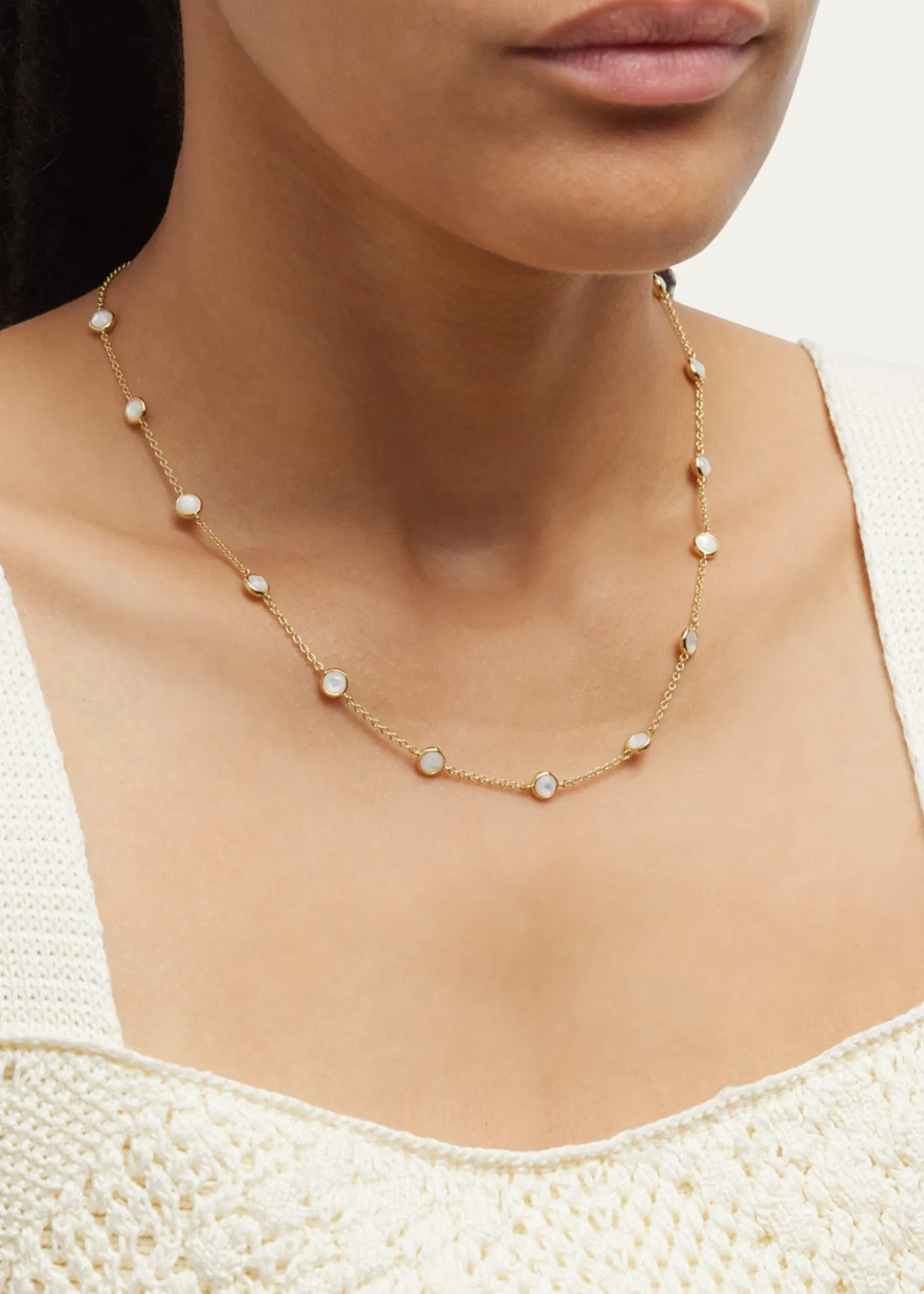 Ippolita13-Stone Station Necklace in 18K Gold