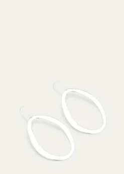 IppolitaWavy Oval Drop Earrings in Sterling Silver