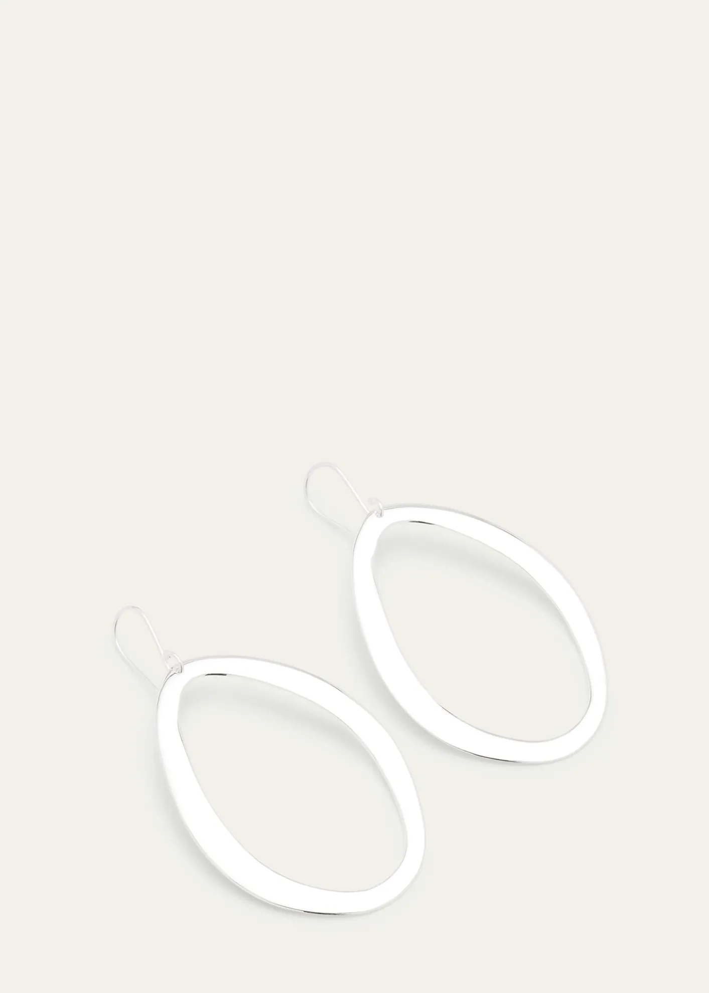 IppolitaWavy Oval Drop Earrings in Sterling Silver