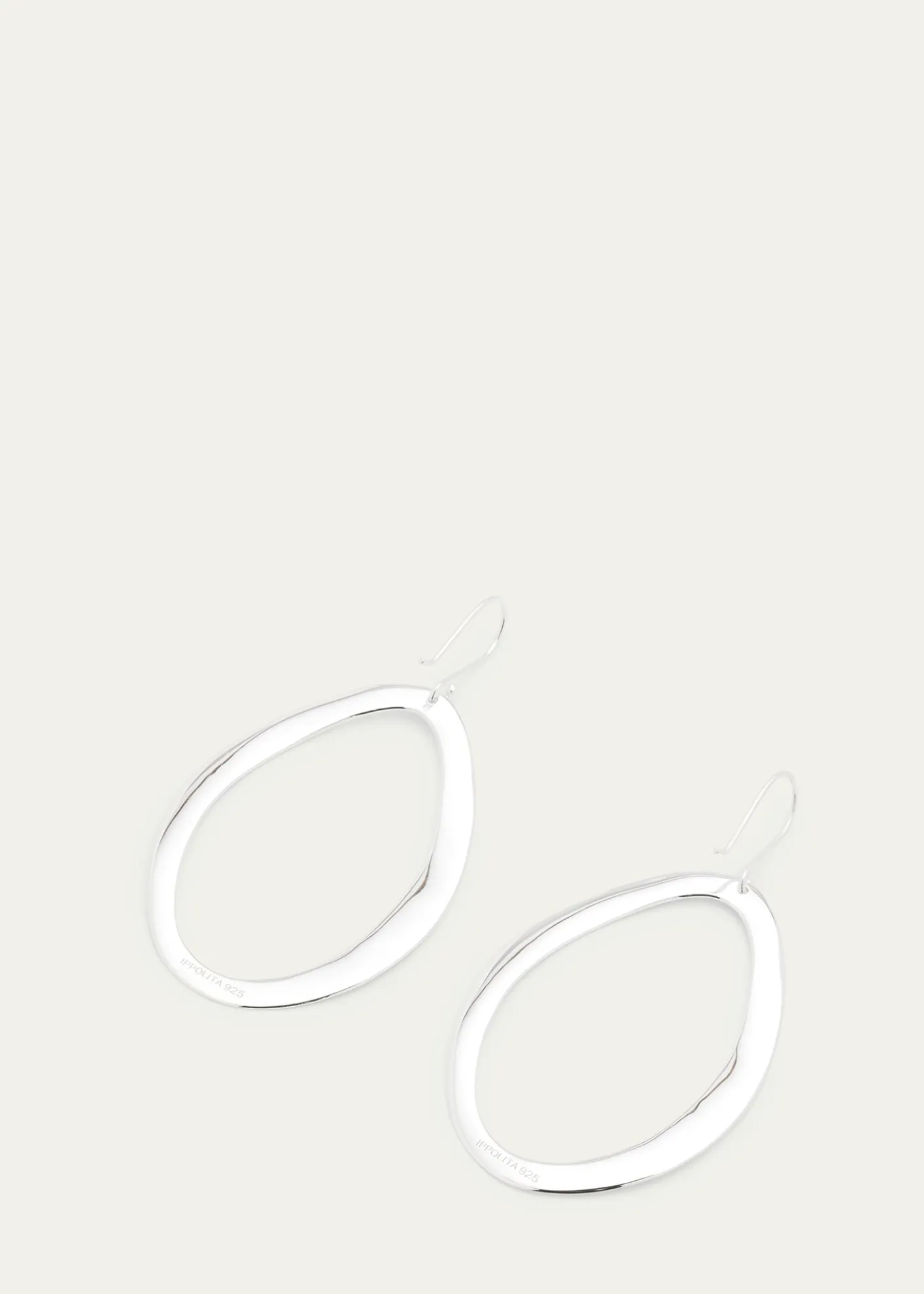 IppolitaWavy Oval Drop Earrings in Sterling Silver
