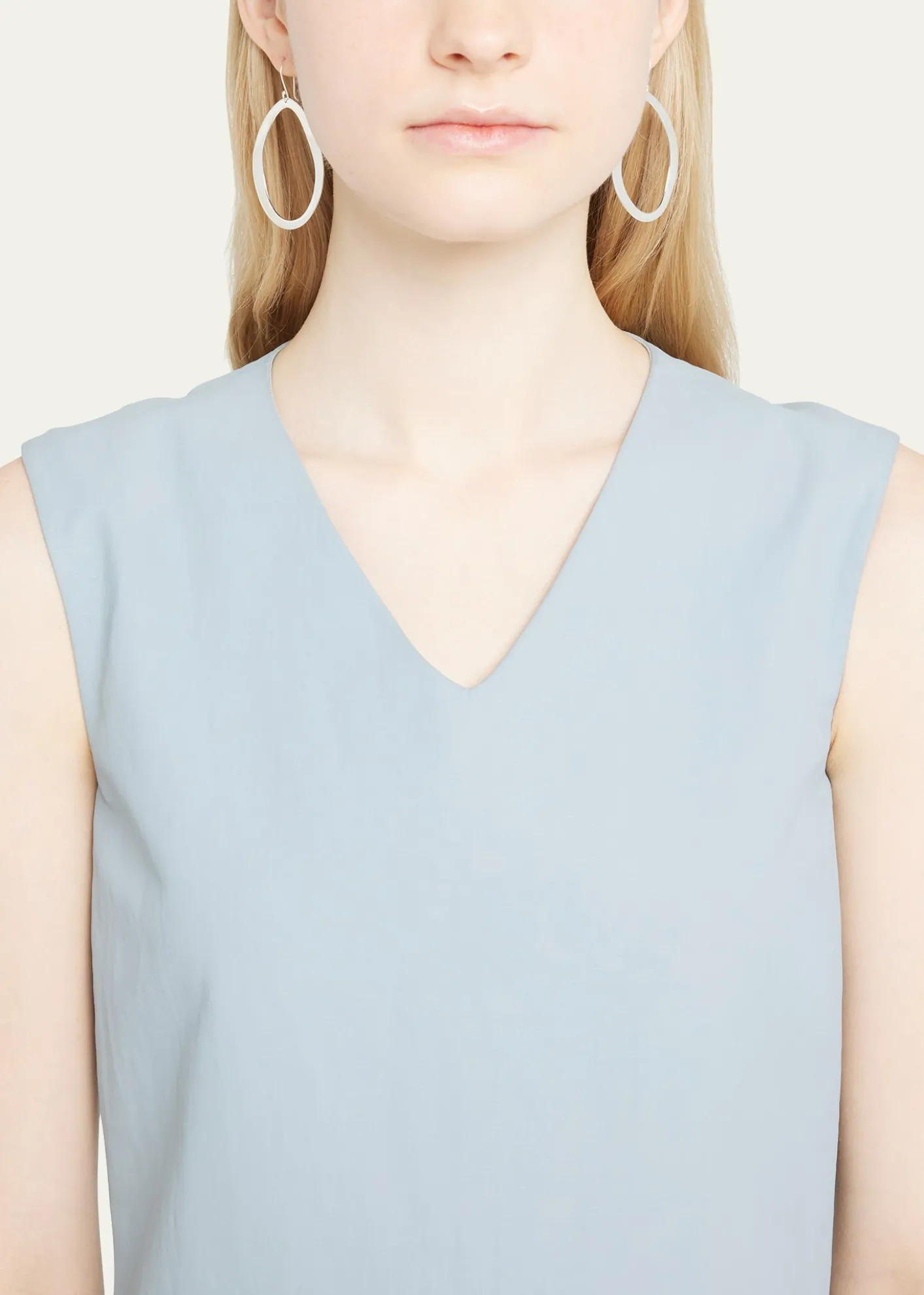 IppolitaWavy Oval Drop Earrings in Sterling Silver