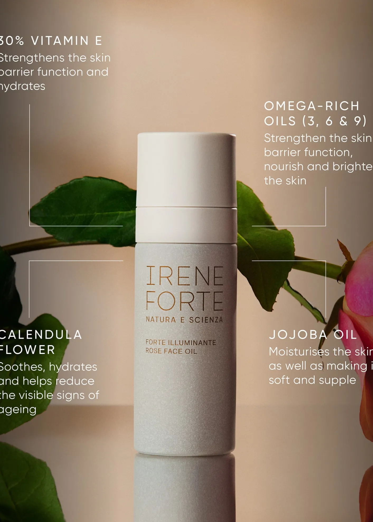 Irene Forte SkincareRose Face Oil, 1 oz.