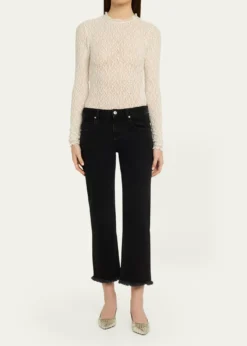 Isabel MarantBrany Stretch Lace Long-Sleeve Top
