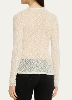 Isabel MarantBrany Stretch Lace Long-Sleeve Top