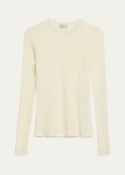 Isabel MarantBrany Stretch Lace Long-Sleeve Top
