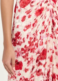 Isabel MarantLyndsay Floral Burnout Flutter-Sleeve Midi Dress