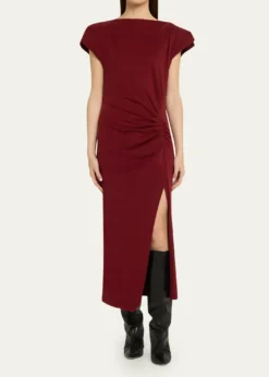 Isabel MarantNadela Ruched Cotton Jersey Dress