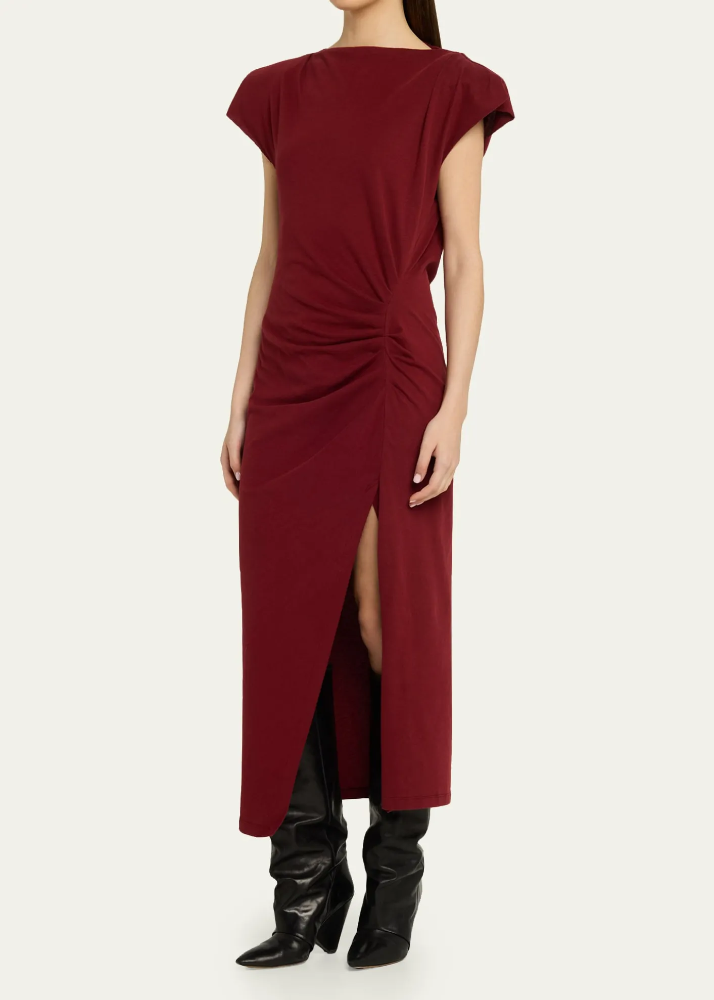 Isabel MarantNadela Ruched Cotton Jersey Dress