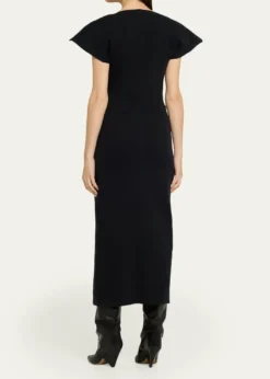 Isabel MarantNadra Gathered Waist Jersey Midi Dress