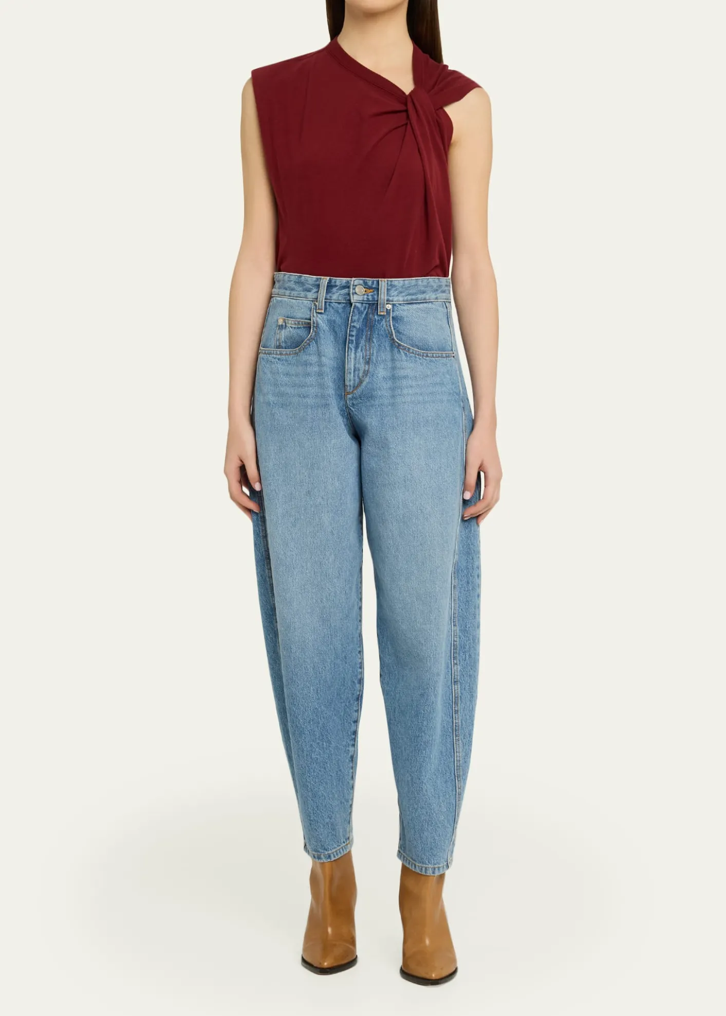 Isabel MarantNayda Asymmetric Cotton T-Shirt