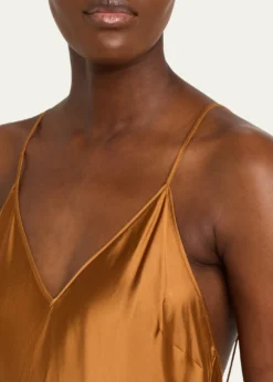 Isabel MarantNevana Satin Backless Maxi Slip Dress