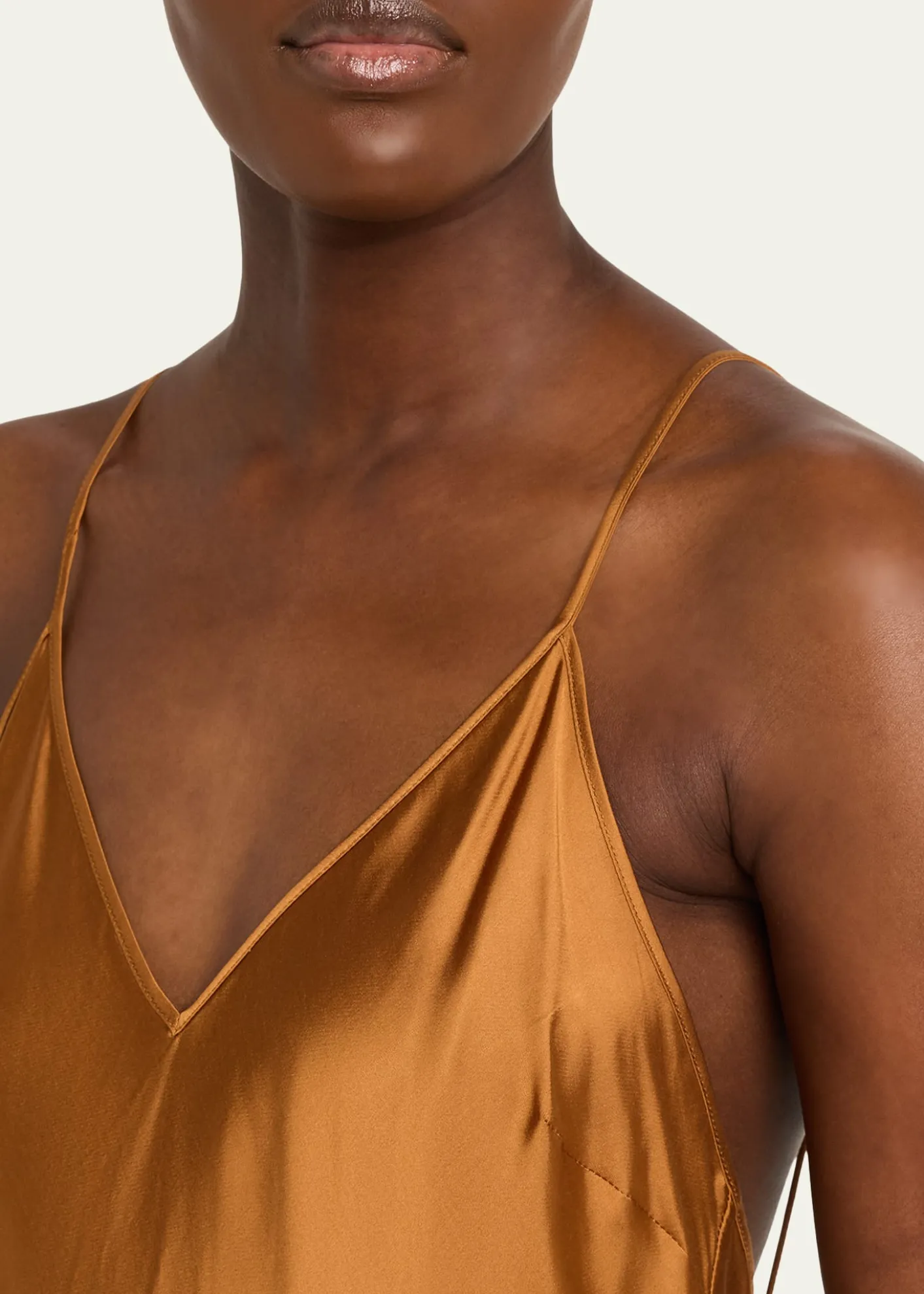 Isabel MarantNevana Satin Backless Maxi Slip Dress