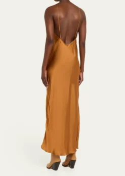 Isabel MarantNevana Satin Backless Maxi Slip Dress