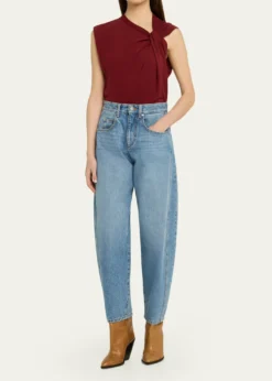 Isabel MarantOriane Barrel-Leg Ankle Jeans