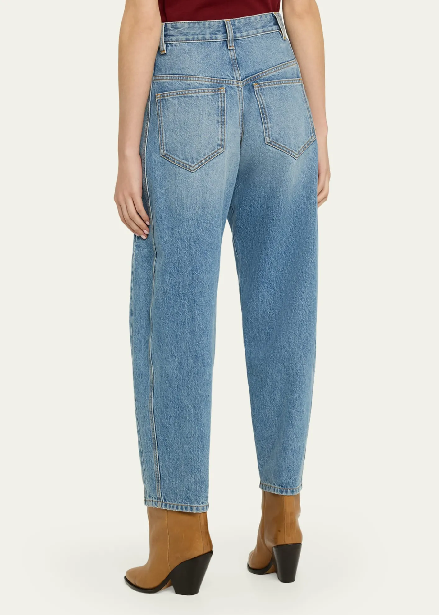 Isabel MarantOriane Barrel-Leg Ankle Jeans