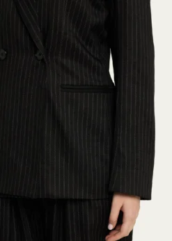 Isabel MarantRanya Pinstripe Double-Breasted Jacket