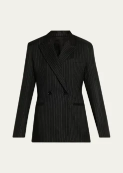 Isabel MarantRanya Pinstripe Double-Breasted Jacket