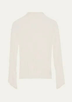 Issey MiyakeChiffon Twist Crinkled Turtleneck Top
