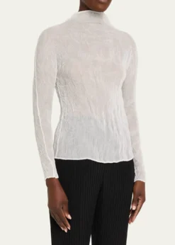 Issey MiyakeChiffon Twist Long-Sleeve Top