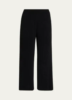 Issey MiyakeHatching Plisse Straight-Leg Crop Pants