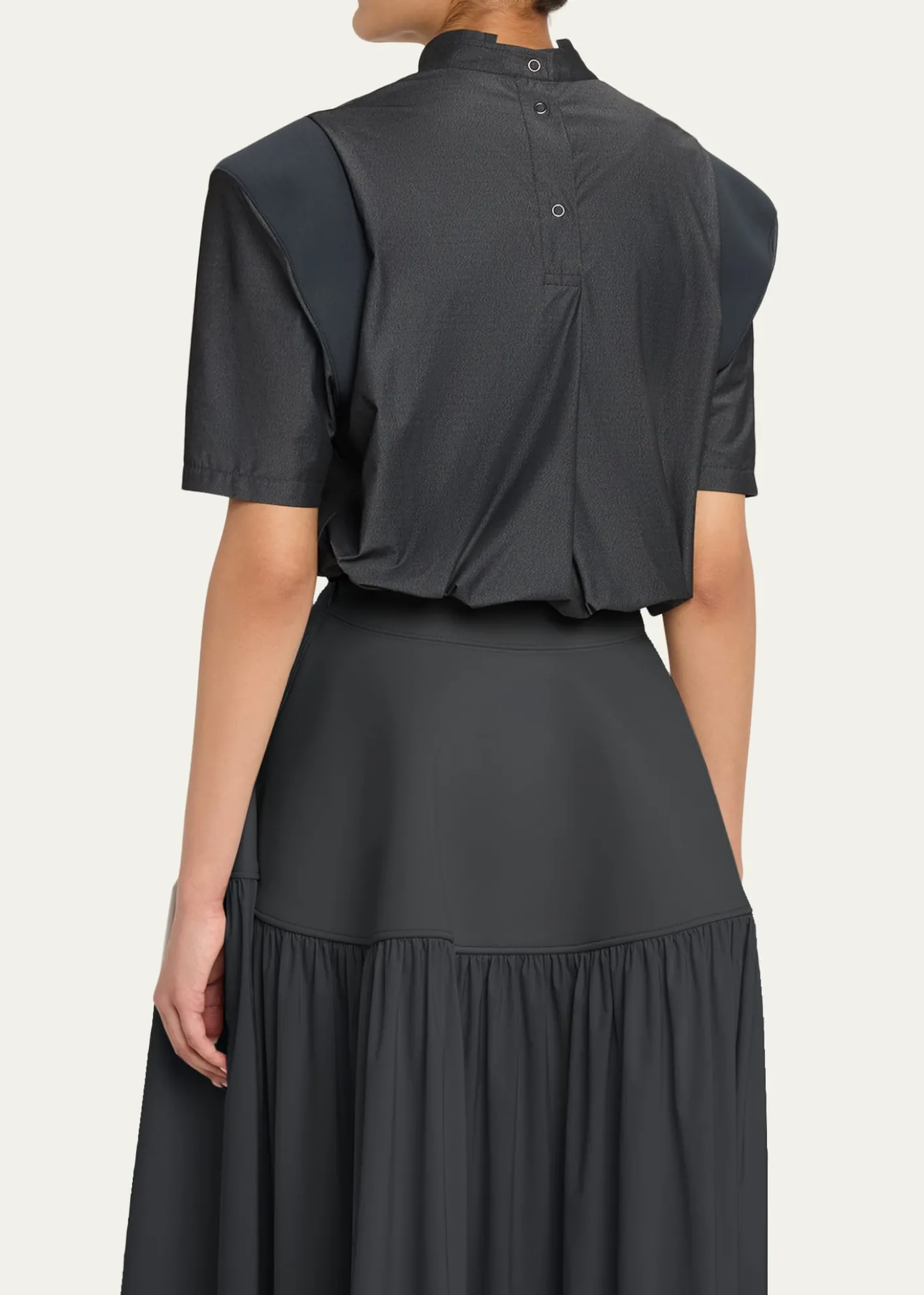 Issey MiyakeMute Exaggerated-Shoulder Top