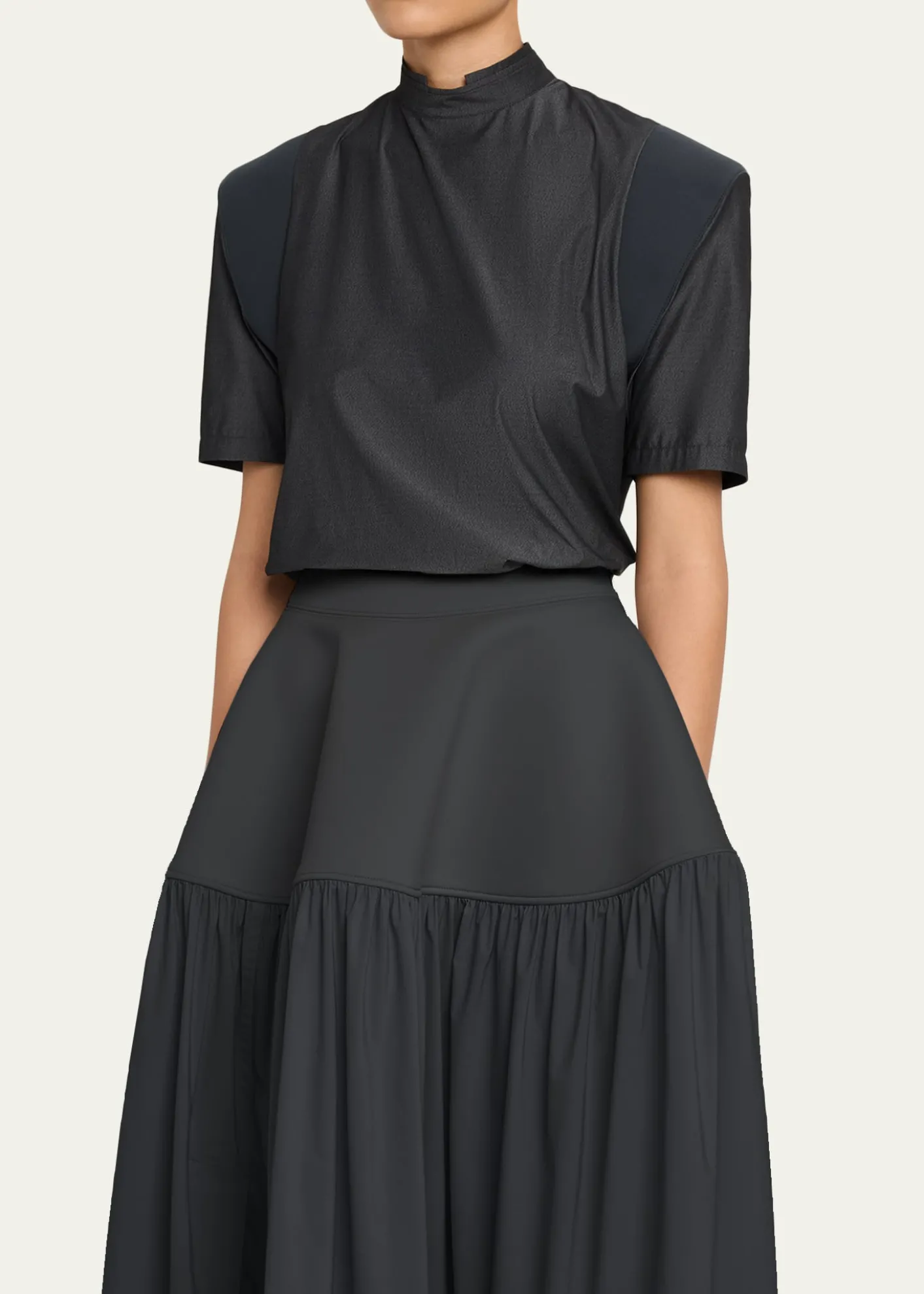 Issey MiyakeMute Exaggerated-Shoulder Top