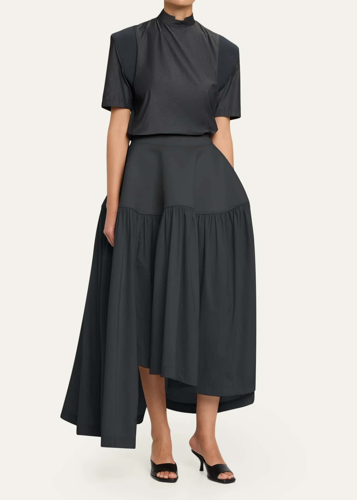 Issey MiyakeMute Exaggerated-Shoulder Top