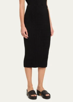 Issey MiyakeSpongy Bk 46 Body-Con Midi Skirt