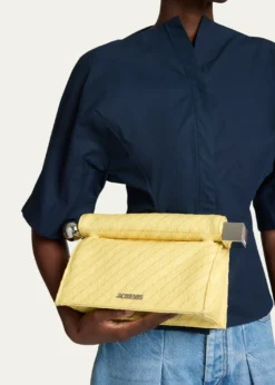 JacquemusLa Pochette Rond Carre Rolled Clutch Bag