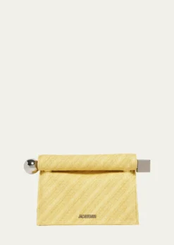 JacquemusLa Pochette Rond Carre Rolled Clutch Bag